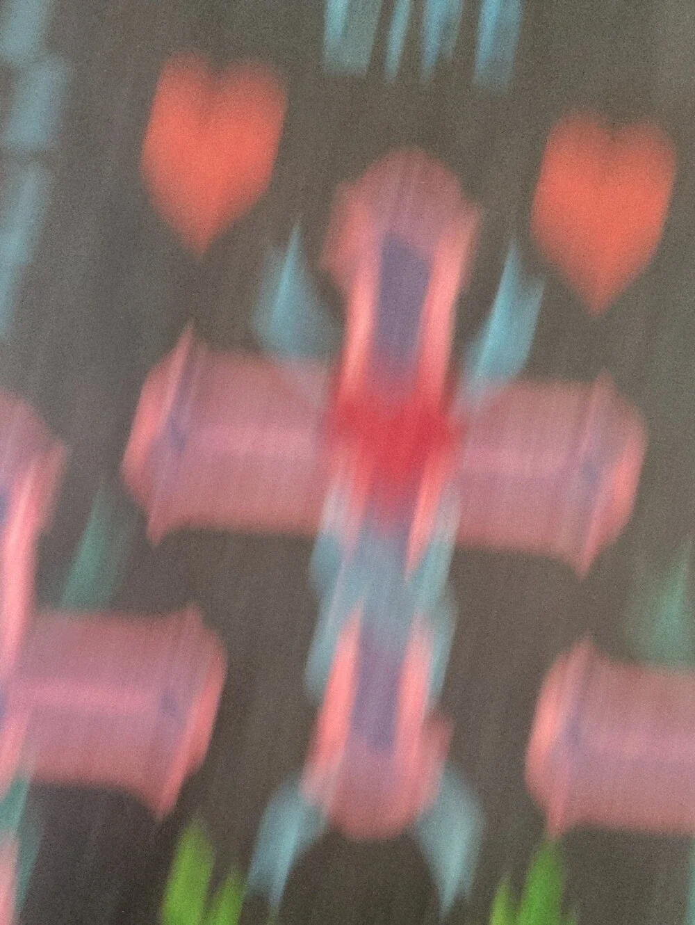 Faith-Inspired Wall Art with Pink & Blue Cross Motif